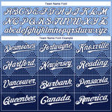 Custom Light Blue White-Navy 3D Gradient Square Shape Authentic Baseball Jersey