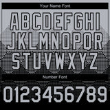 Custom Gray Black 3D Gradient Square Shape Authentic Baseball Jersey