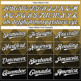 Custom Old Gold White-Black 3D Gradient Square Shape Authentic Baseball Jersey