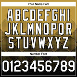 Custom Old Gold White-Black 3D Gradient Square Shape Authentic Baseball Jersey