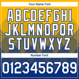 Custom Gold White-Royal 3D Gradient Square Shape Authentic Baseball Jersey