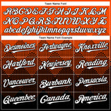 Custom Orange White-Black 3D Gradient Square Shape Authentic Baseball Jersey
