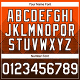 Custom Orange White-Brown 3D Gradient Square Shape Authentic Baseball Jersey