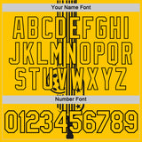 Custom Yellow Black 3D Pickleball Paddles Balls Performance T-Shirt