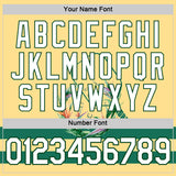 Custom Yellow White-Green 3D Pickleball Paddles Balls Floral Performance T-Shirt