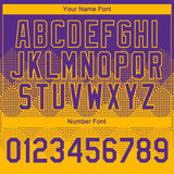 Custom Purple Gold 3D Pattern Design Gradient Square Shapes Performance T-Shirt