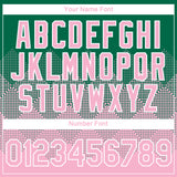 Custom Kelly Green Light Pink-White 3D Pattern Design Gradient Square Shapes Performance T-Shirt