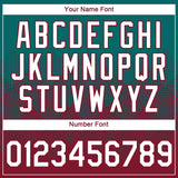 Custom Teal White-Crimson 3D Pattern Design Gradient Square Shapes Performance T-Shirt