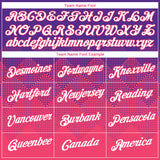 Custom Purple White-Neon Pink 3D Pattern Design Gradient Square Shapes Performance T-Shirt