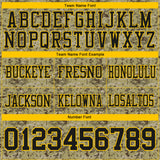 Custom Camo Black-Yellow 3D Pattern Salute To Service Authentic Football Jersey