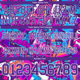 Custom Graffiti Pattern Purple-White 3D Pattern Splash Authentic Football Jersey