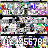 Custom Graffiti Pattern White-Black 3D Pattern Splash Authentic Football Jersey