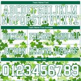 Custom White Kelly Green 3D Pattern St. Patrick's Day Authentic Football Jersey