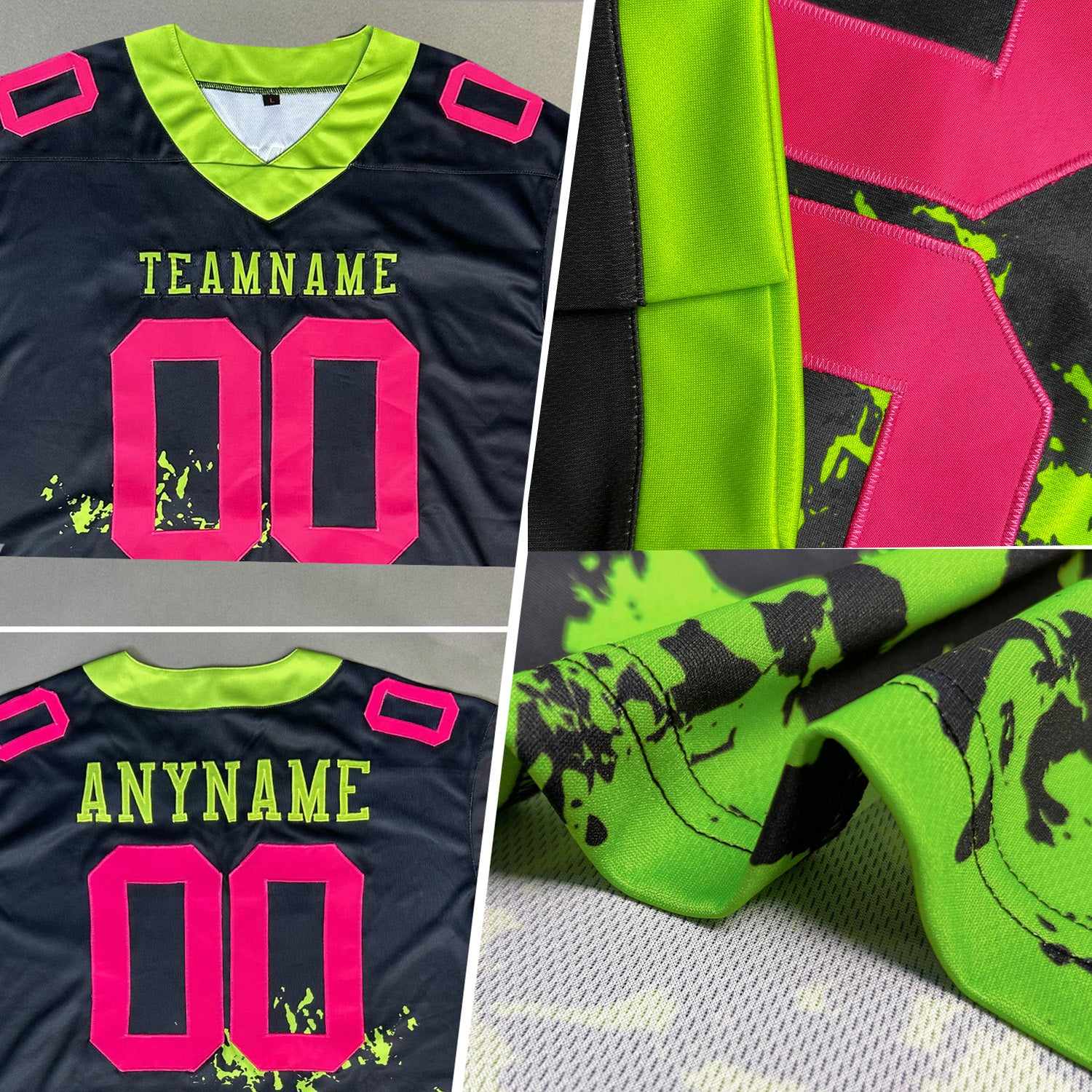 Custom Kelly Green White-Red 3D Pattern Mexico Authentic Football Jersey