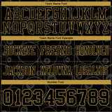 Custom Black Old Gold 3D Pattern Billiards Snooker 8 Ball Authentic Football Jersey