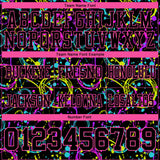 Custom Graffiti Pattern Black-Pink 3D Pattern Neon Splash Authentic Football Jersey