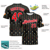 Custom Black Fire Red-White 3D Pattern Design Arrow Archery Bow Target Performance T-Shirt