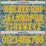 Custom Green Yellow Brown-White 3D Pattern Design Burner Costumes Exotic Authentic Baseball Jersey