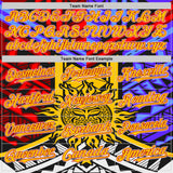 Custom Black Yellow Red-White 3D Pattern Design Rave Party Sun Tribal Authentic Baseball Jersey