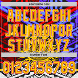 Custom Black Yellow Red-White 3D Pattern Design Rave Party Sun Tribal Authentic Baseball Jersey