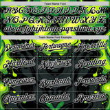 Custom Black Green-White 3D Pattern Design Rave Party Poison Liquid Authentic Baseball Jersey