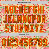 Custom Cream Orange Black-Yellow 3D Pattern Design Rave Party Paisley Bandana Authentic Baseball Jersey