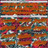 Custom White Orange Black-Yellow 3D Pattern Design Rave Party Roses Vintage Tattoos Authentic Baseball Jersey