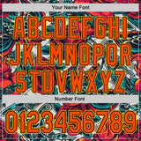 Custom White Orange Black-Yellow 3D Pattern Design Rave Party Roses Vintage Tattoos Authentic Baseball Jersey