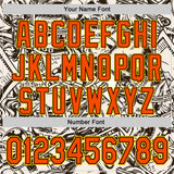 Custom White Orange Black-Yellow 3D Pattern Design Rave Party Vintage Cash Money Authentic Baseball Jersey