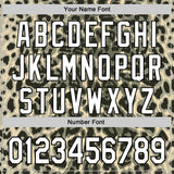 Custom Cream White-Black 3D Pattern Design Rave Party Animal Leopard Print Authentic Baseball Jersey