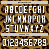 Custom Brown White-Black 3D Pattern Design Rave Party Animal Leopard Print Authentic Baseball Jersey