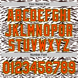 Custom White Orange Black-Yellow 3D Pattern Design Rave Party Animal Zebra Print Authentic Baseball Jersey