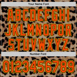 Custom Brown Orange Black-Yellow 3D Pattern Design Rave Party Animal Leopard Print Authentic Baseball Jersey