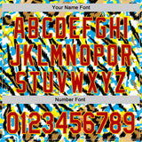 Custom White Red-Gold 3D Pattern Design Rave Party Animal Tiger And Leopard Print Authentic Baseball Jersey