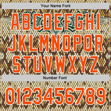 Custom Black Orange-White 3D Pattern Design Rave Party Animal Snake Python Print Authentic Baseball Jersey