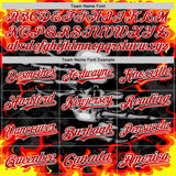 Custom Black Red-White 3D Pattern Design Burner Costumes Hellfire Skull Authentic Baseball Jersey