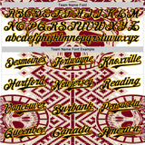 Custom Cream Black Red-Yellow 3D Pattern Design Burner Costumes Tribal Skull Authentic Baseball Jersey