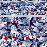 Custom White Red Navy-Royal 3D American Flag America-Inspired Authentic Baseball Jersey