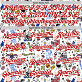 Custom White Royal-Red 3D American Flag Independence Day National Symbols Authentic Baseball Jersey
