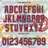 Custom White Crimson-Black 3D Pattern Design Boston Cityscape Stamp Authentic Baseball Jersey