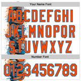 Custom White Orange-Blue 3D Pattern Design Philadelphia Cityscape Skyline Authentic Baseball Jersey