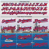 Custom White Fire Red-Blue 3D Pattern Design Detroit Cityscape Skyline Authentic Baseball Jersey