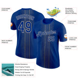 Custom Blue Royal-City Cream 3D Pattern Design Brazil Sportswear Performance T-Shirt