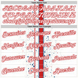 Custom White Red 3D Pattern Design Canada Sportswear Performance T-Shirt