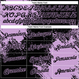 Custom Black Light Purple 3D Pattern Design Abstract Brush Stroke Performance T-Shirt