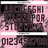 Custom Black Light Pink 3D Pattern Design Abstract Brush Stroke Performance T-Shirt