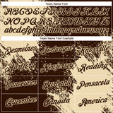 Custom Brown Cream 3D Pattern Design Abstract Brush Stroke Performance T-Shirt