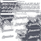 Custom White Steel Gray 3D Pattern Design Abstract Brush Stroke Performance T-Shirt