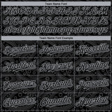 Custom Black Gray 3D Pattern Design Rave Party Ethnic Paisley Bandana Authentic Baseball Jersey