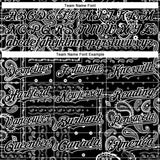 Custom Black White 3D Pattern Design Rave Party Ethnic Paisley Bandana Authentic Baseball Jersey